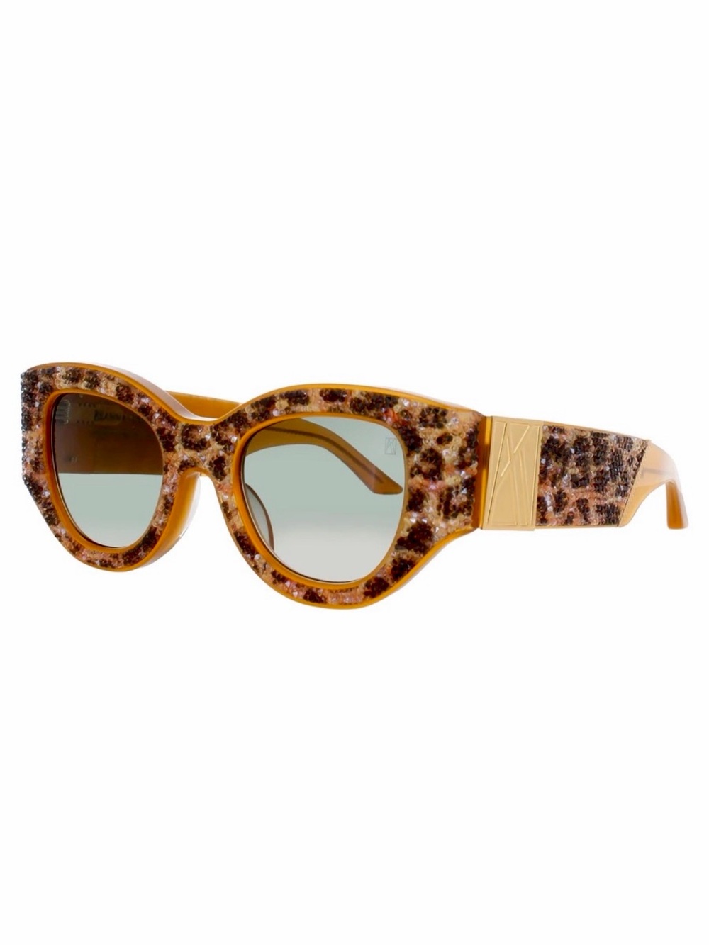 New Anna Karin Karlsson Lucky Goes To Vegas Leopard Crystals Sunglasses